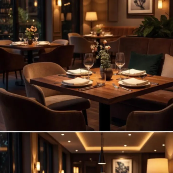 Eleganckie, nowoczesne wnętrze restauracji Polska Evening House