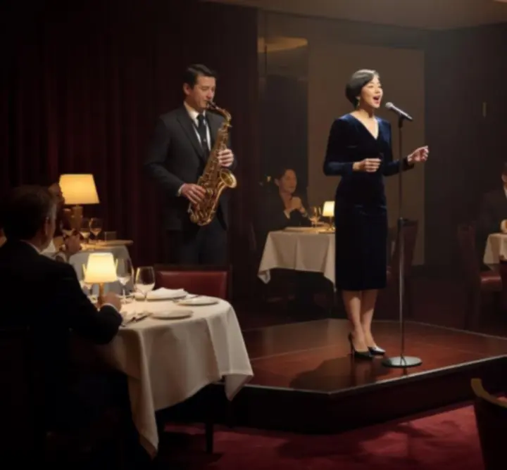 Wieczór z muzyką na żywo w eleganckiej restauracji