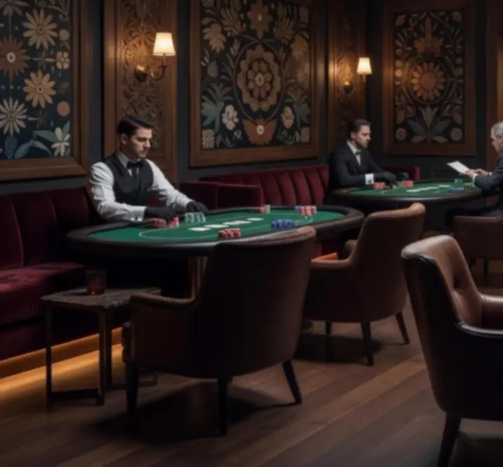 Nowoczesne wnętrze poker lounge w Polska Evening House