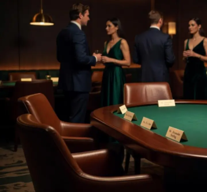 Wieczorna rezerwacja w eleganckim poker lounge