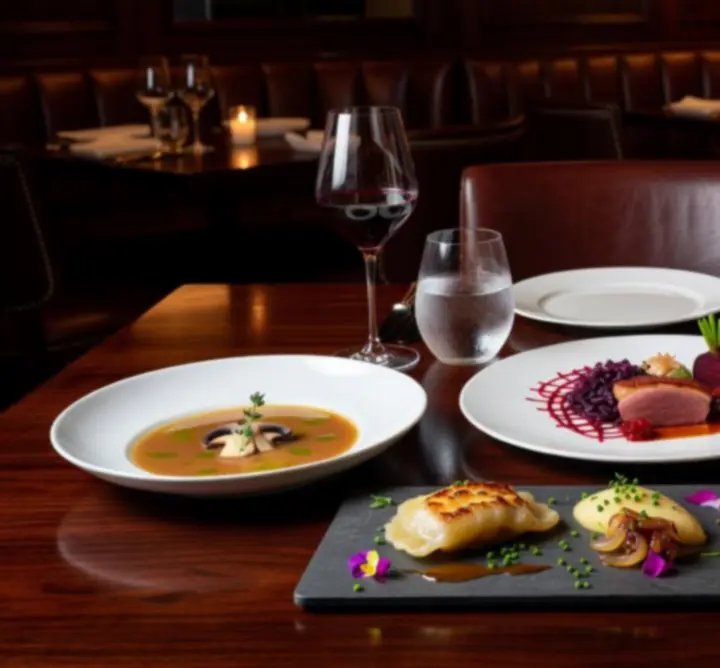 Sezonowe menu degustacyjne serwowane w eleganckiej restauracji